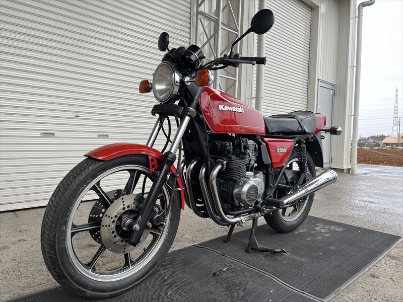 Z500(KZ500B)赤48708 エンジン実働!吹け上がり良好!ベース車両.現状販売/トリプルディスクブレーキ/輸入新規.国内未登録/愛知県豊橋市/970G_画像3