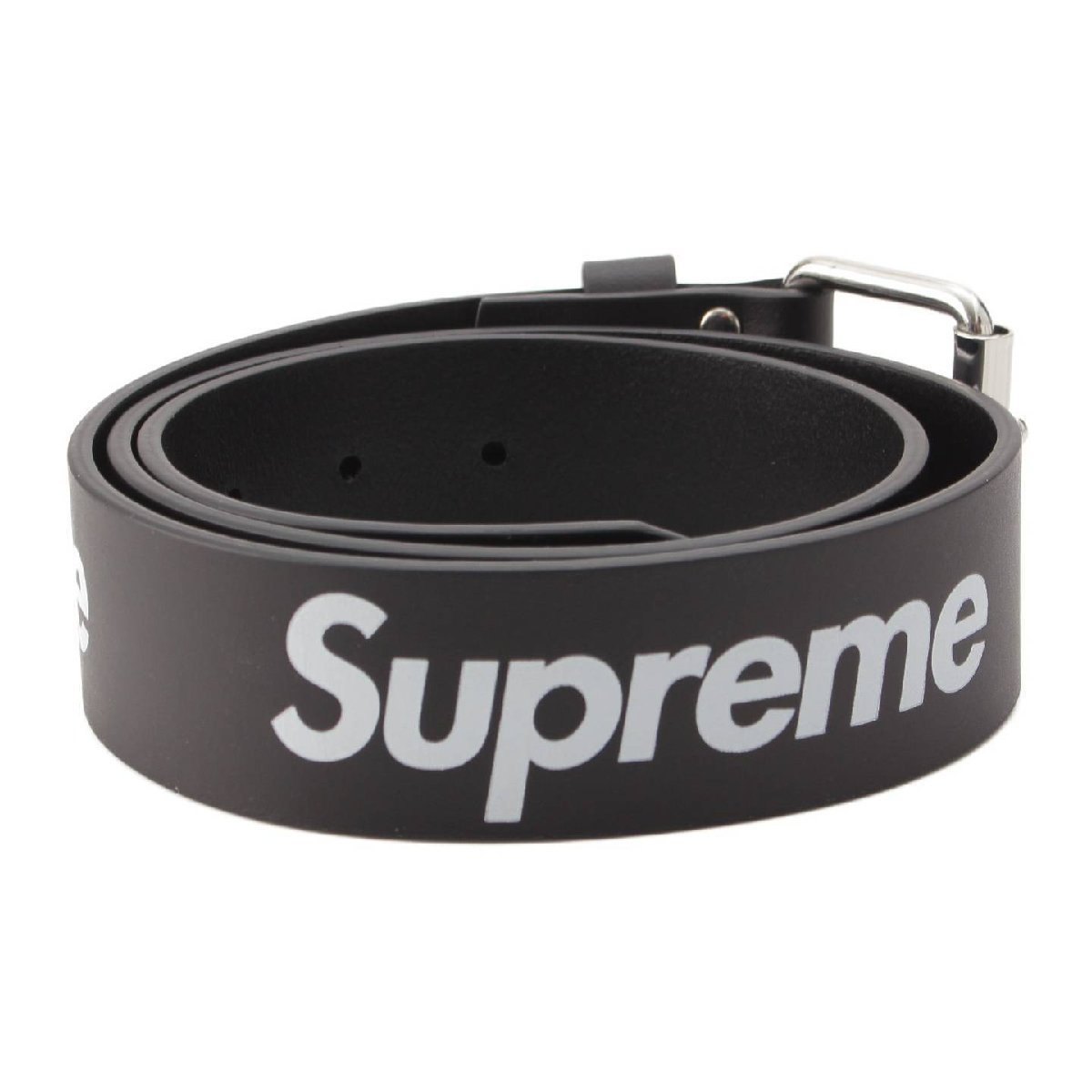 【シュプリーム】Supreme　22-23SS Repeat Leather Belt リピート ロゴ レザー ベルト ブラック M 【中古】【正規品保証】198100_画像2