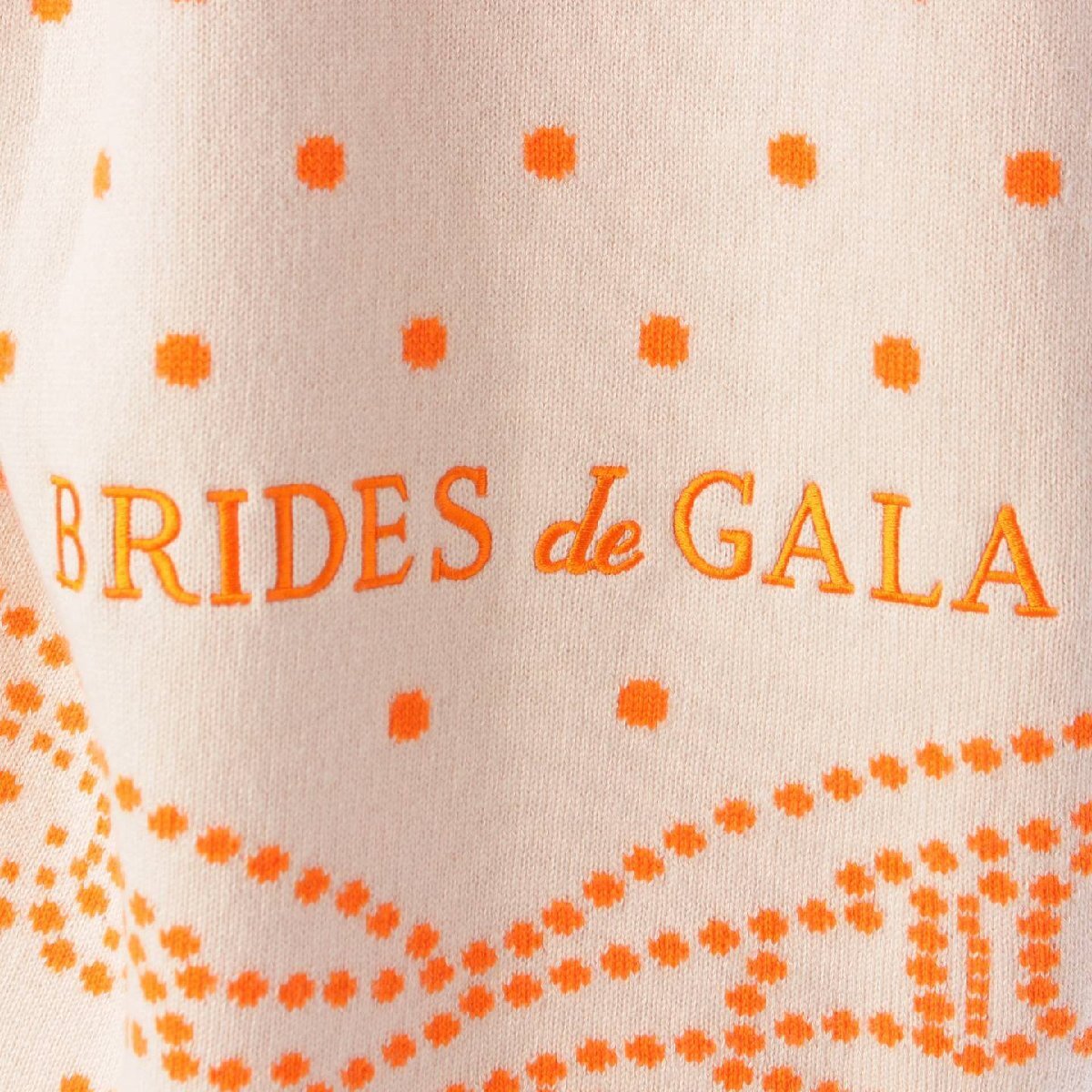 【エルメス】Hermes　23SS BRIDES de GALA カシミヤ×コットン 長袖 カーディガン ベージュ×オレンジ 42 【中古】【正規品保証】203088_画像6