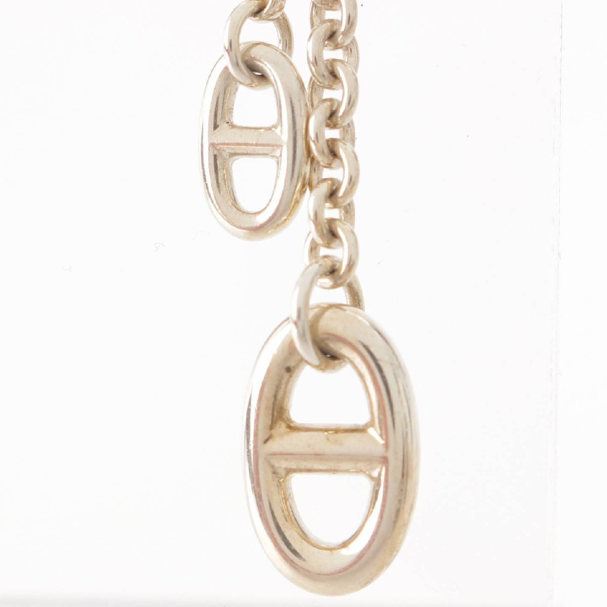 [ Hermes ]Hermesshe-n Dunk ru new fa Randall chain earrings SV925 silver [ used ][ regular goods guarantee ]195313