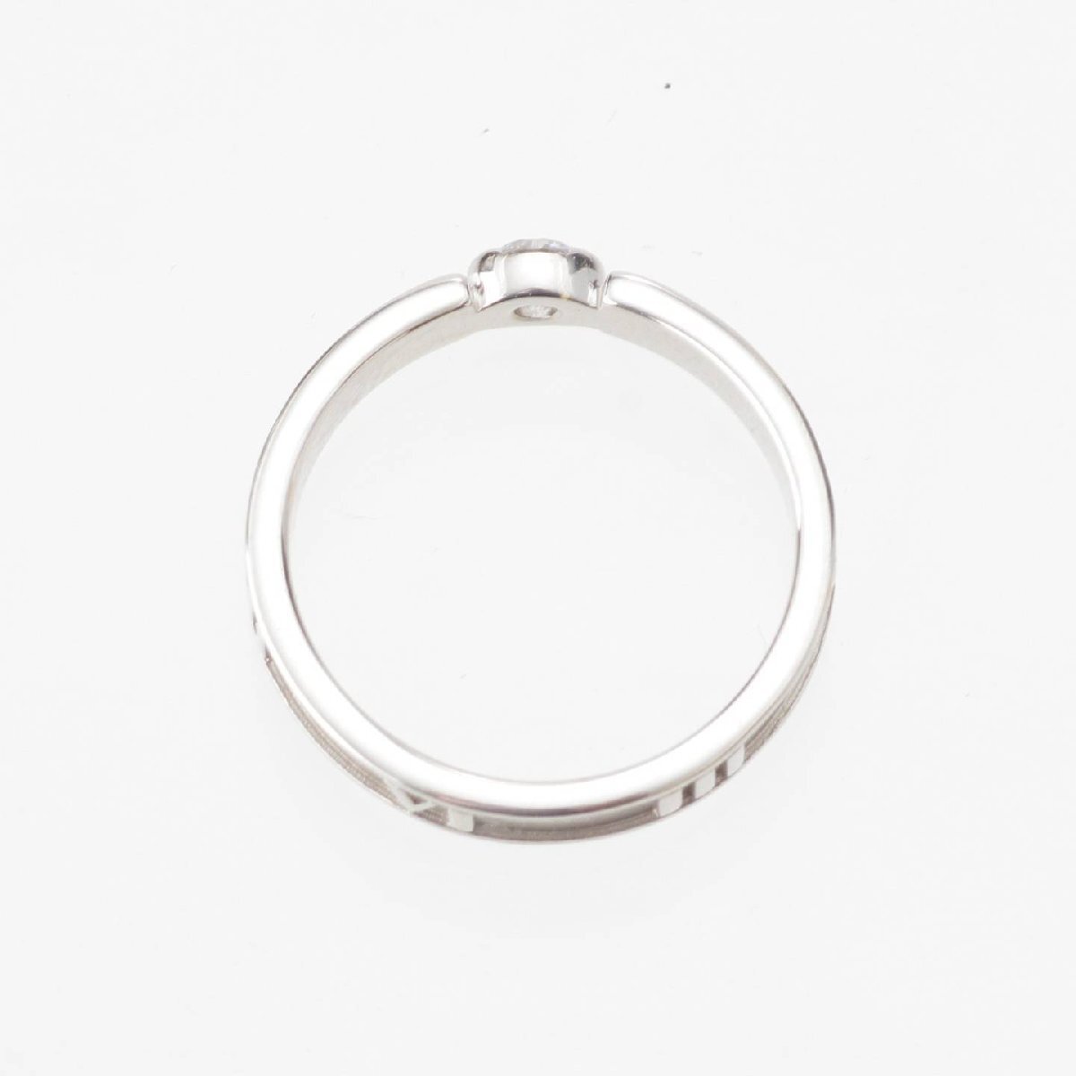 [ Tiffany ]Tiffany Atlas 1P diamond ring ring Au750 WG 2.6g silver 6 number [ used ][ regular goods guarantee ]195921