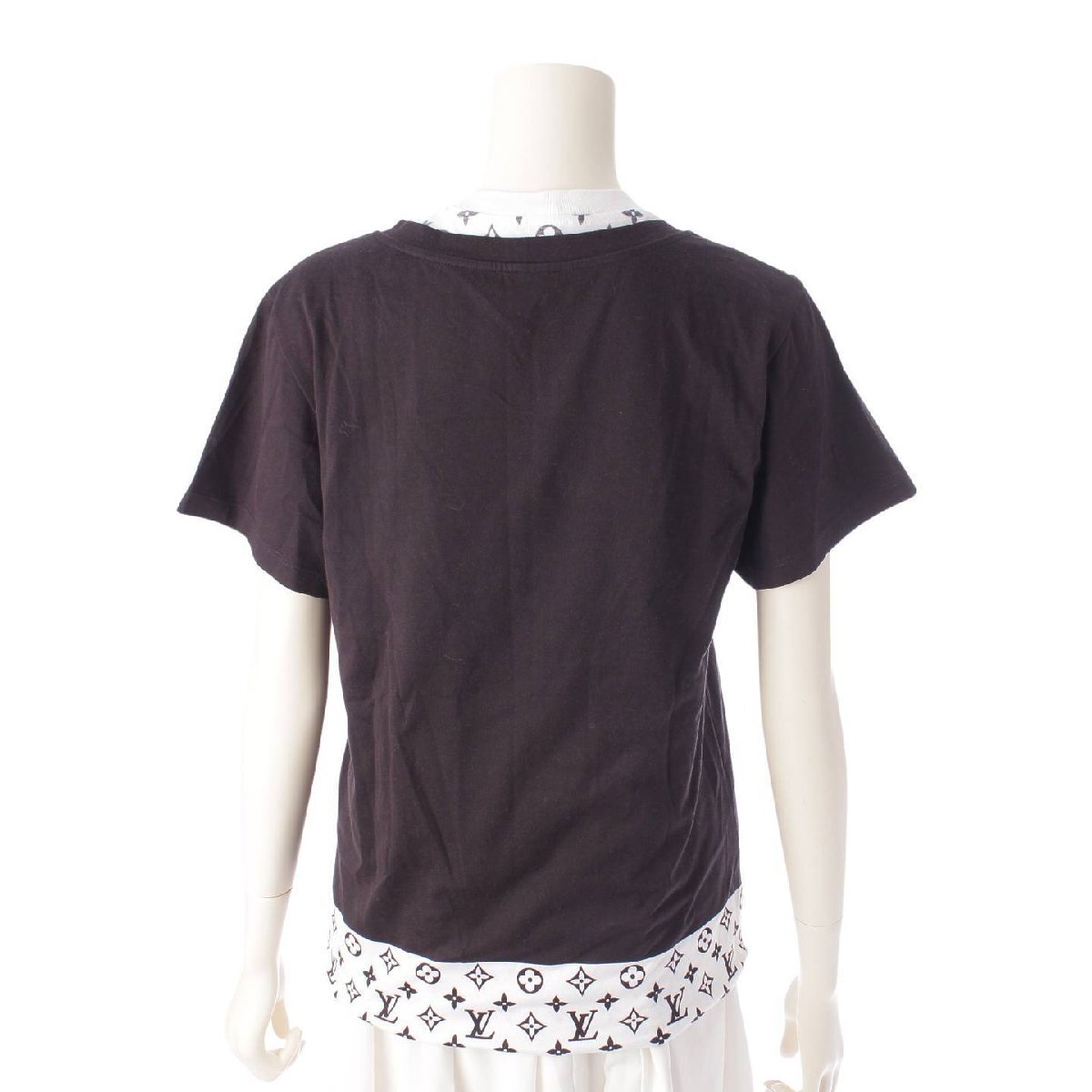 [ Louis Vuitton ]Louis Vuitton 20 year monogram Layered short sleeves T-shirt tops FJTS11YGG black XS [ used ][ regular goods guarantee ]202898