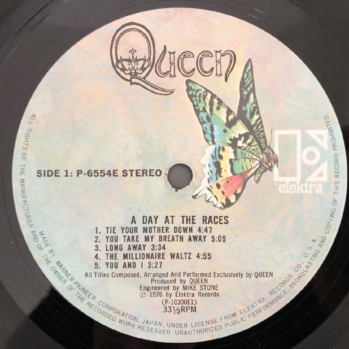 LP/ QUEEN / A DAY AT THE RACES / 国内盤 帯・ライナー ELECTRA P-6554E 403011_画像6