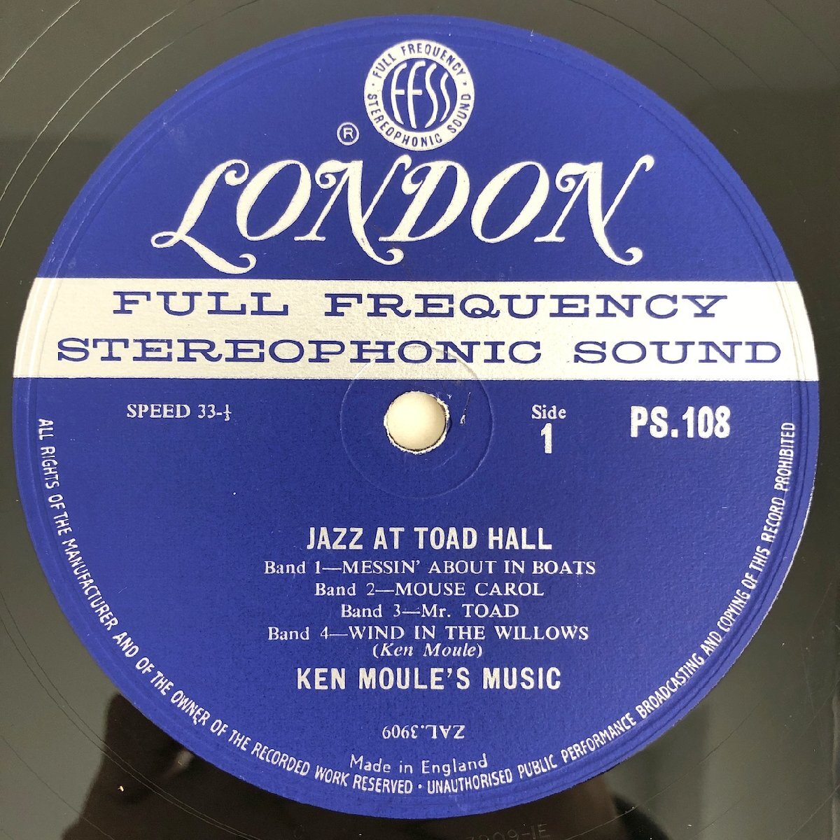 LP/ KEN MOULE / JAZZ AT TOAD HALL / USオリジナル盤 UKプレス 青ラベル 外溝 ブルーバック LONDON PS108 40315_画像3