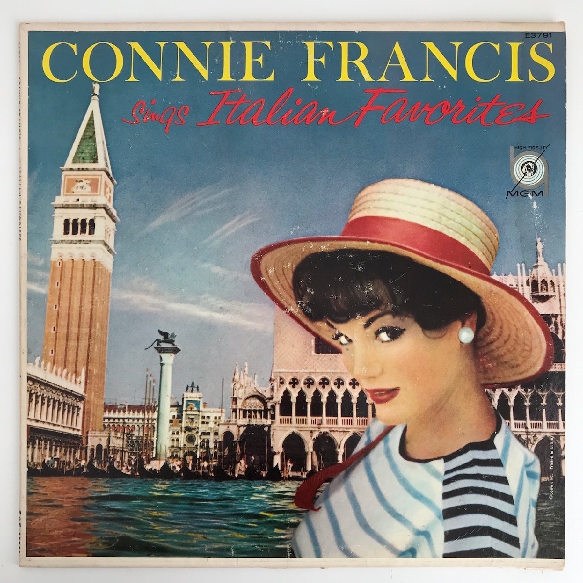 LP/ CONNIE FRANCIS / SINGS ITALIAN FAVORITES / フランク・シナトラ / US盤 オリジナル 黒ラベル 深溝 MGM E3791 40317_画像1