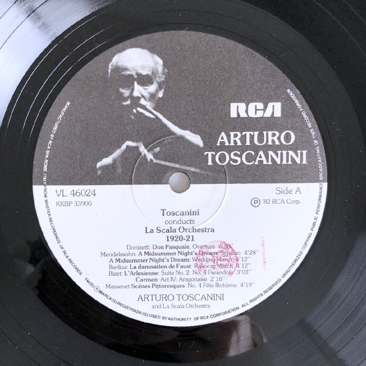 LP/ トスカニーニ、ミラノ・スカラ座フィル / 序曲集 / イタリア盤 RCA VL46024 40323_画像3