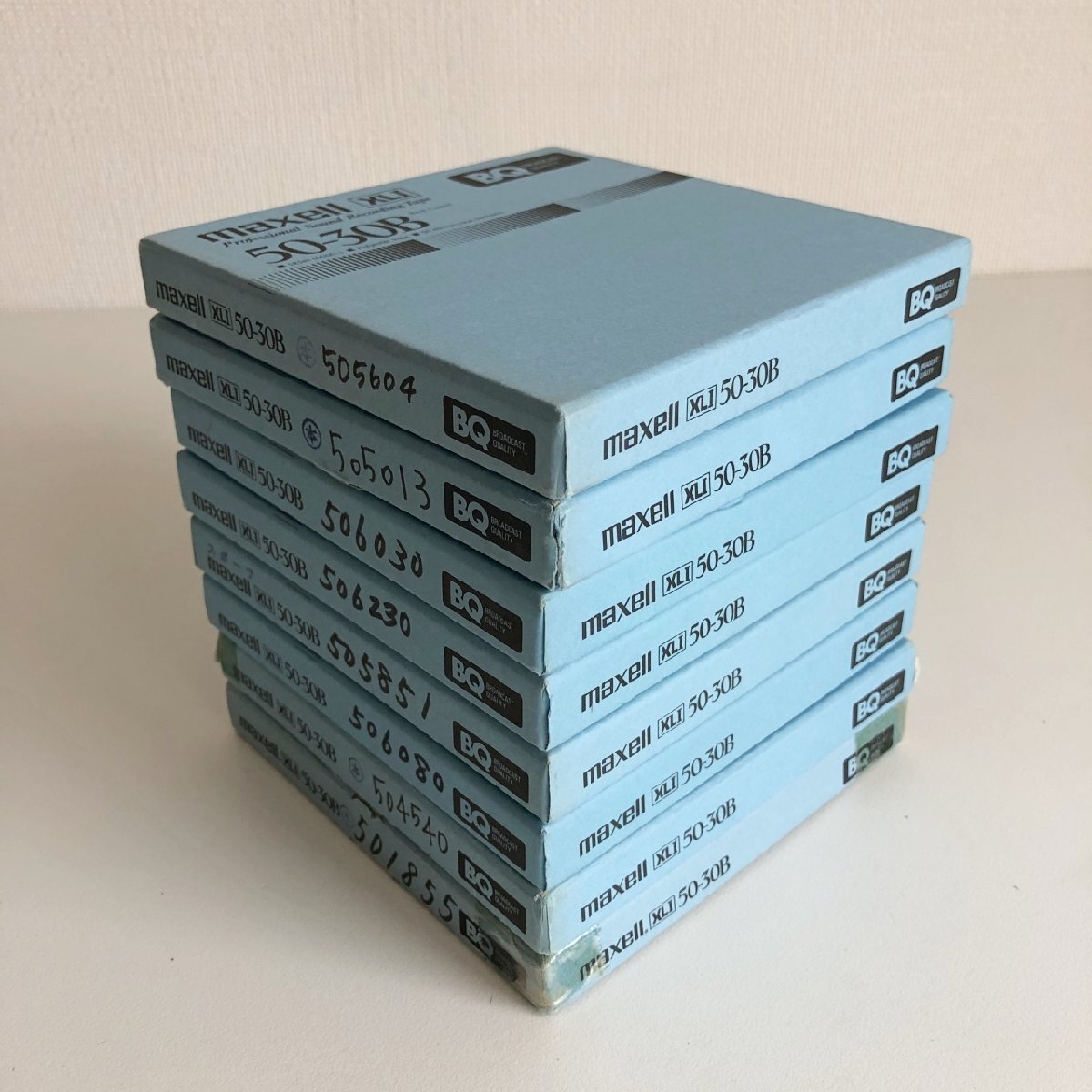 オープンリールテープ 5号 MAXELL XLⅠ50-30B BQ 8本セット 使用済み まとめ売り 現状品 （27-8）_画像8