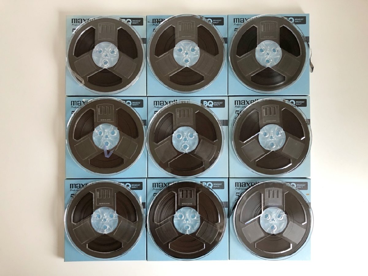 オープンリールテープ 7号 MAXELL XLⅠ50-60B BQ 9本セット 使用済み まとめ売り 現状品 （27-1）_画像3