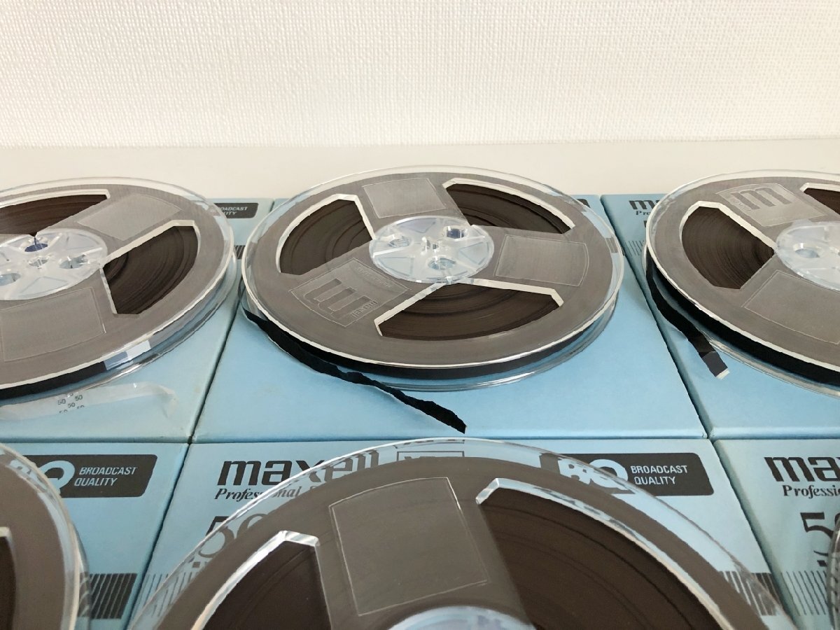 オープンリールテープ 7号 MAXELL XLⅠ50-60B BQ 9本セット 使用済み まとめ売り 現状品 （27-1）_画像6