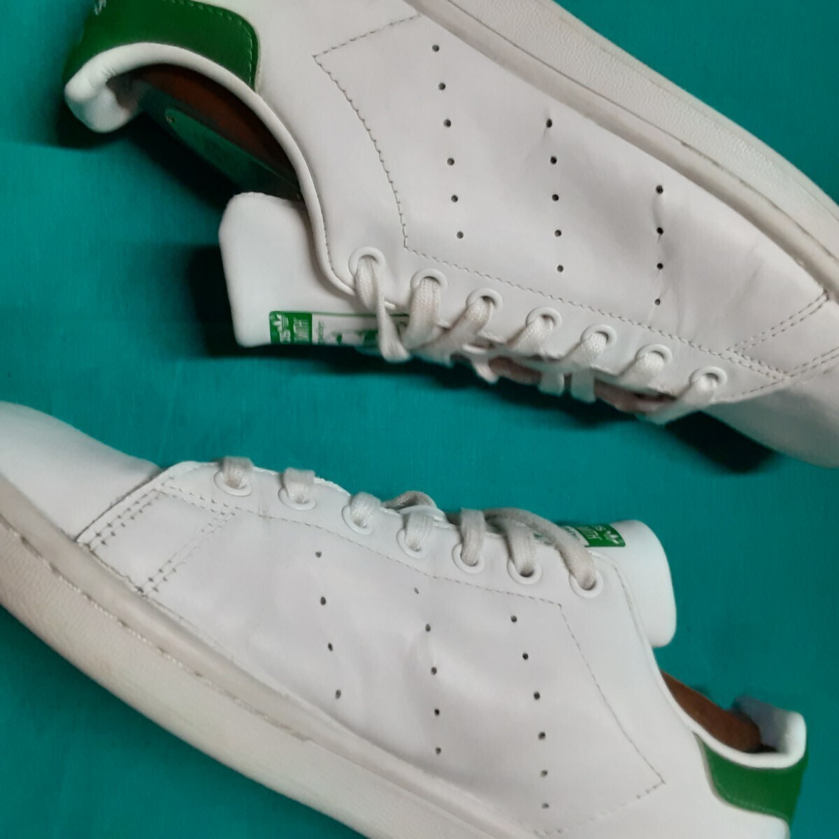  most price!19 year made!... master-piece! Adidas Originals Stansmith high class leather sneakers!. road color! white × green! white green 26.5