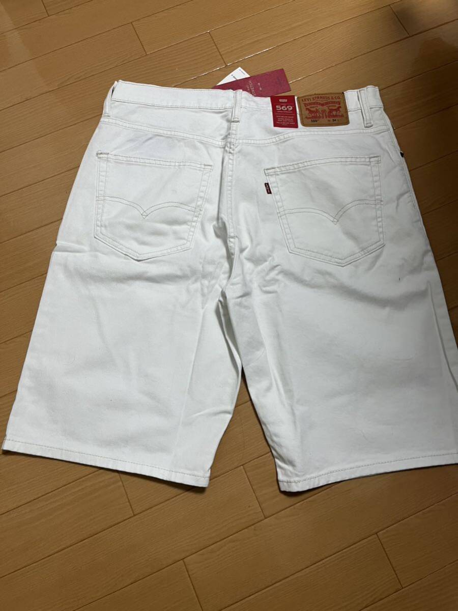 リーバイス569 白　ハーフパンツ ショートパンツ Levi's W34 新品_画像2