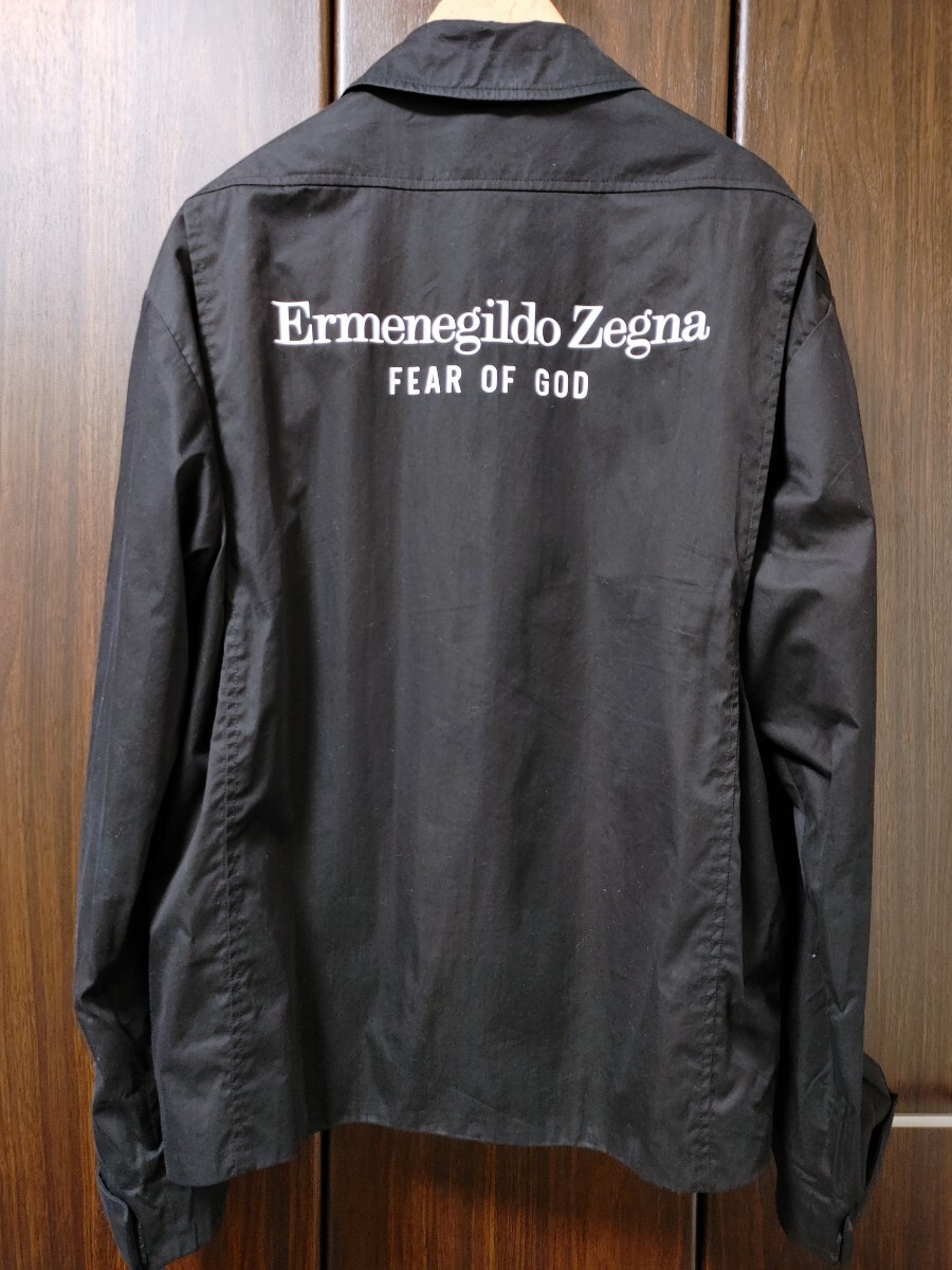 新品 fear of god zegna 48 コラボ トラックジャケット ブルゾン オーバーサイズ Ermenegildo コーチジャケット ロゴ XL ボンバー ジップ_画像3