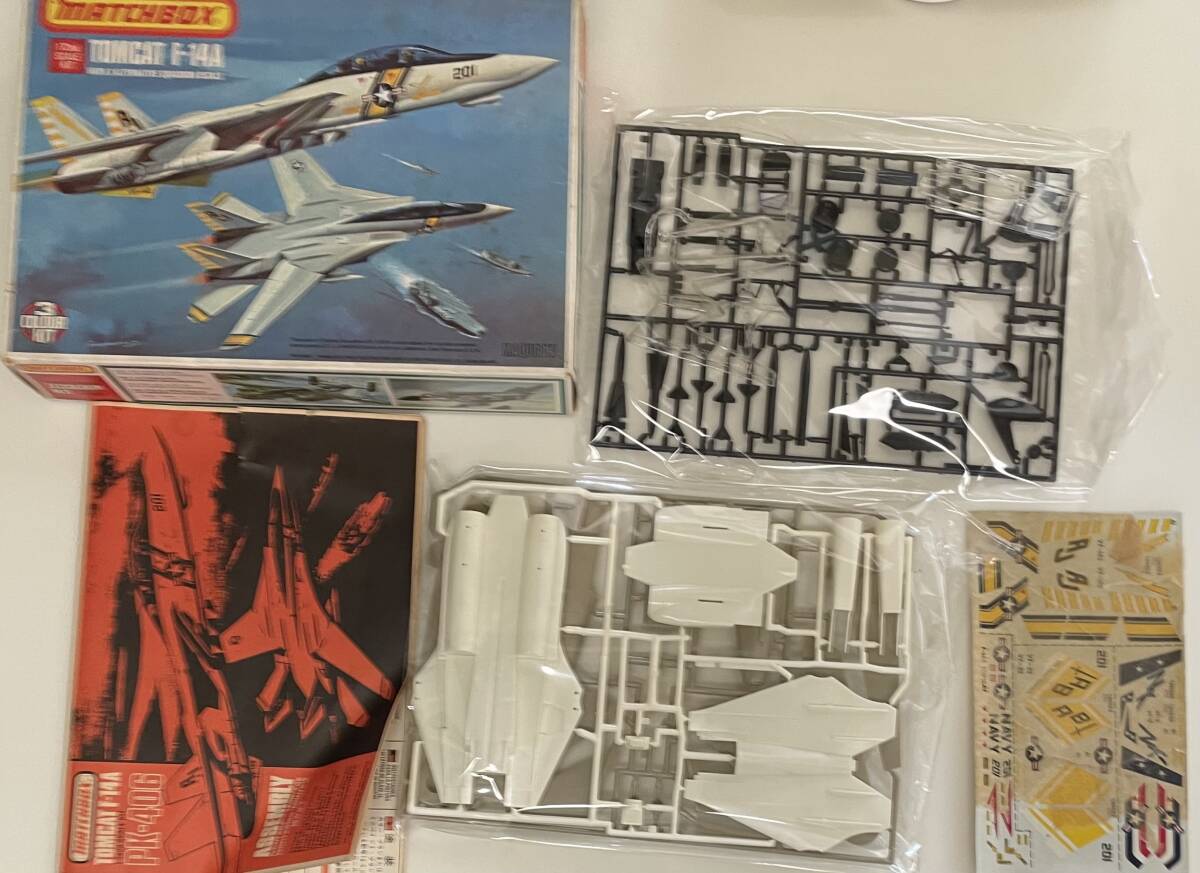 送料510円〜 希少 当時物 未組立品 MATCHBOX/マッチボックス 1/72 グラマン F-14A トムキャット ヴィンテージ プラモデル_画像3