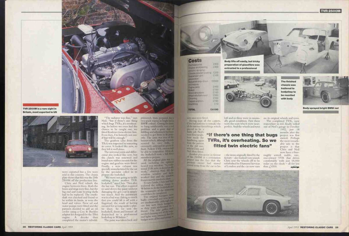 【d1405】93.4 RESTORING CLASSIC CARS[YOUR CLASSIC別冊付録]／オースチンヒーレー100/4、トライアンフTR6、MGBロードスター、…_画像10