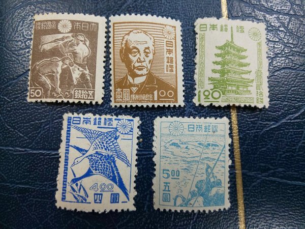 0301F101 日本切手　第2次新昭和切手　1946-48　まとめ_画像4