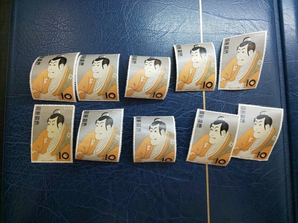 0303F27 日本切手　切手趣味週間　市川えび蔵　バラ80枚以上まとめ　一部銘版付き_画像9