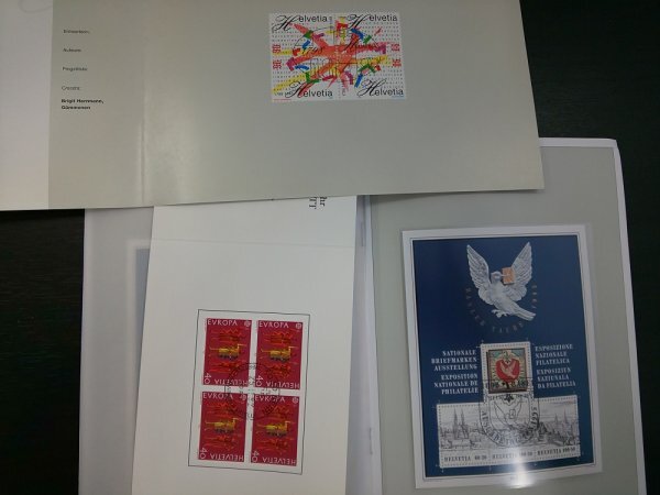 0303F49 外国切手　スイス切手　切手帳　小型シート　PTT　BASLE DOVE 1845-1995　等まとめ_画像8