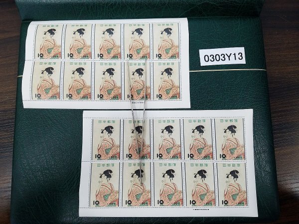 0303Y13 日本切手 切手趣味週間 ビードロを吹く娘 シート 計２点まとめ ※詳細は写真参照の画像1