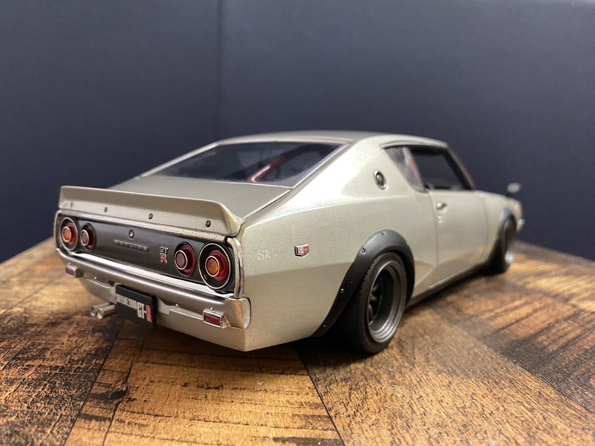 ★☆京商 KYOSHO 1/18 ニッサン 日産 スカイライン SKYLINE GT-R KPGC110 ハコスカ改 カスタム品 シルバー カスタム多数☆★の画像6