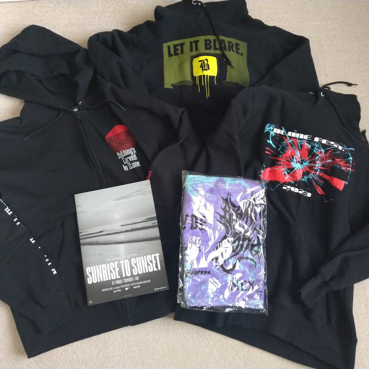 送料込 BLARE FEST ブレアフェス NEX FEST ネックスフェス パーカー タオル nothing’s carved PTP coldrain crossfaith パンフレット etc_画像1