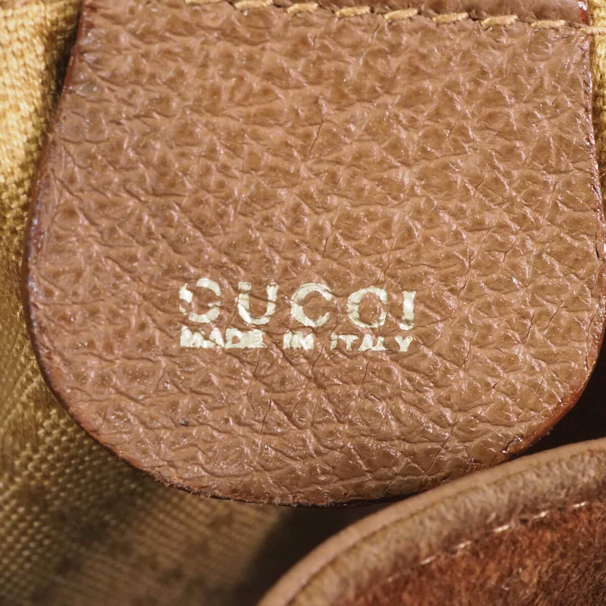 グッチ バンブーライン GUCCI スエード×レザー ブラウン系 ミニリュックサック[003・3444・0030-XC8_画像9