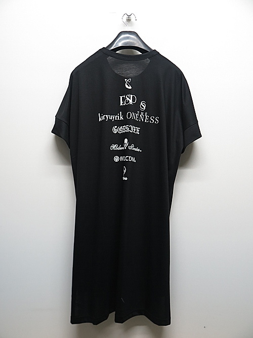 THE ONENESS・ザワンネス/Viscose x OrganigCotton Jersey Loose DolmanT-Shirts/BLK・S_画像6
