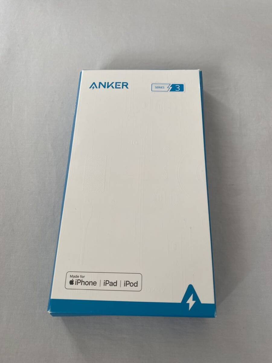 アンカー Anker USB Type-C to Lightning ケーブル 高耐久ナイロン MFi認証 PD対応 3.0m シルバー // 20W 45w 65w iPad iPhone _画像1