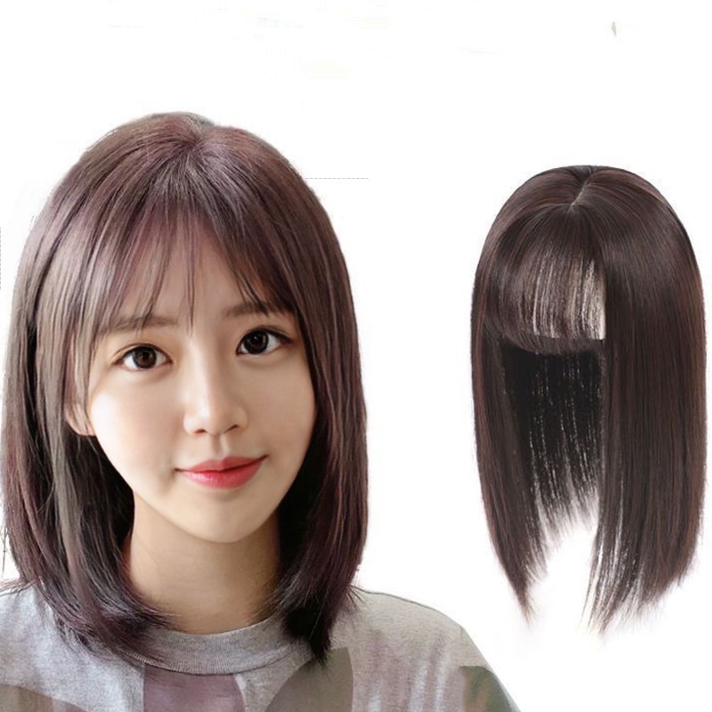 1104 ヘアピース レディース 前髪 ウィッグ 部分ウィッグ 軽薄 空気感 約25cm_画像1