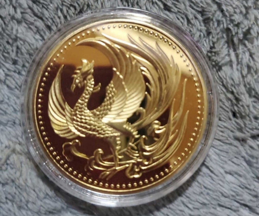  Japan gold coin Phoenix .. .. phoenix memory medal heaven .. under . immediately rank memory luck with money fortune . better fortune 2