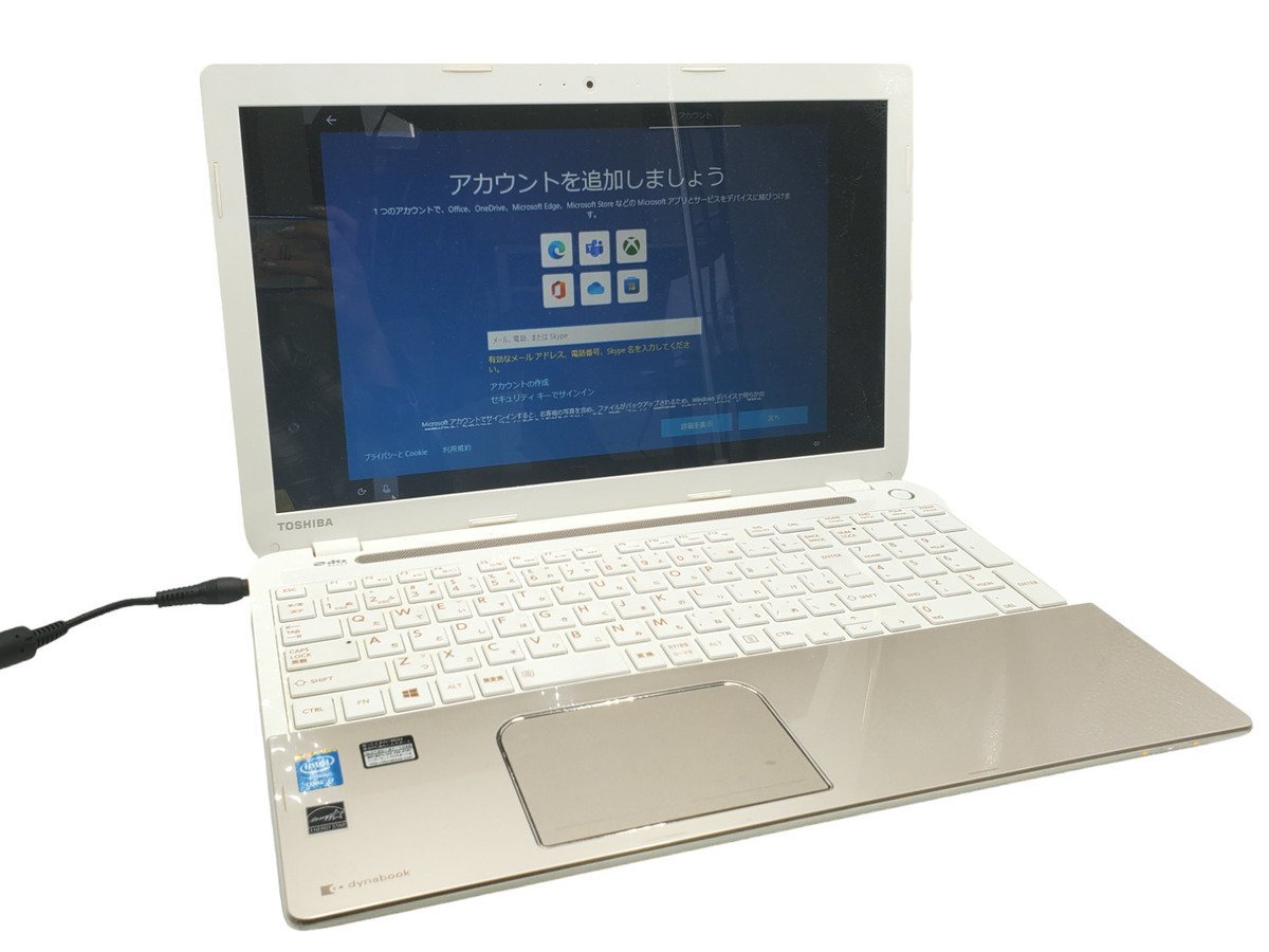◎TOSHIBA 東芝 ノートパソコン dynabook T554 T554/67KG PT55467KBXG ライトゴールド PC 15.6型 メモリ4GB HDD1TB i7-4700MQ_画像2