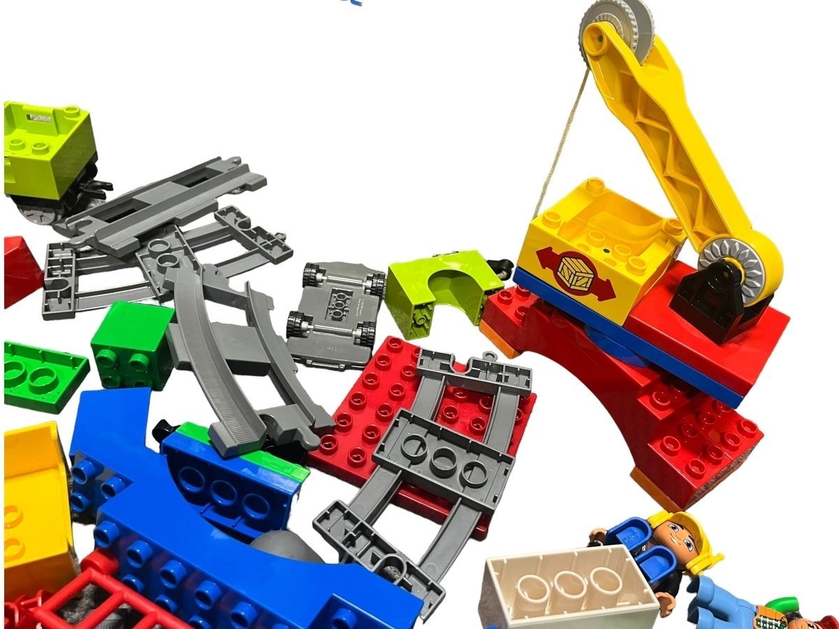 【1円スタート】現状品 LEGO レゴ duplo デュプロ デラックストレインセット 10508 おもちゃ ユニセックス 134個 電車 線路 ブロック_画像5