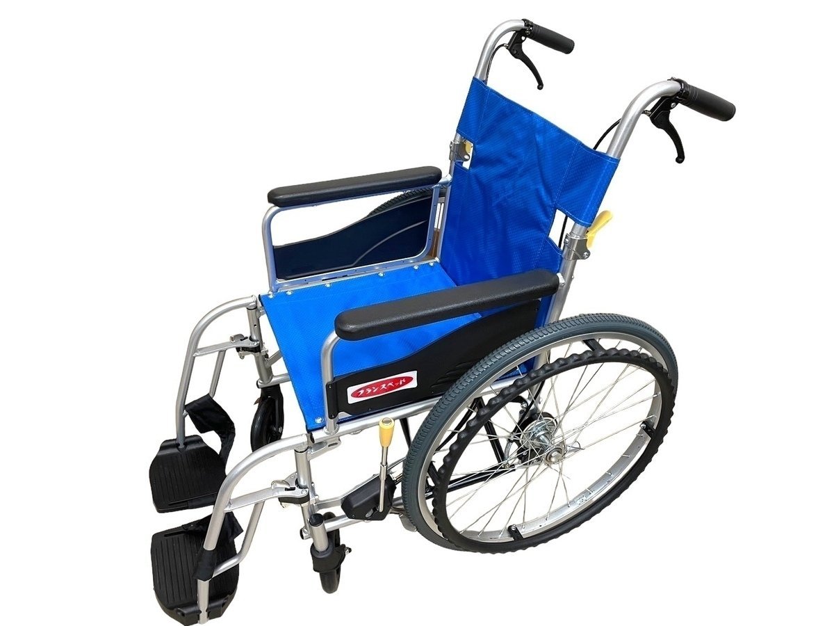 ■【極美品】フランスベッド 自走式車椅子 テッタラ 使用回数極少 介護 車いす アルミ製フレーム フットレスト取り外し可能 ※店頭引取可能の画像1