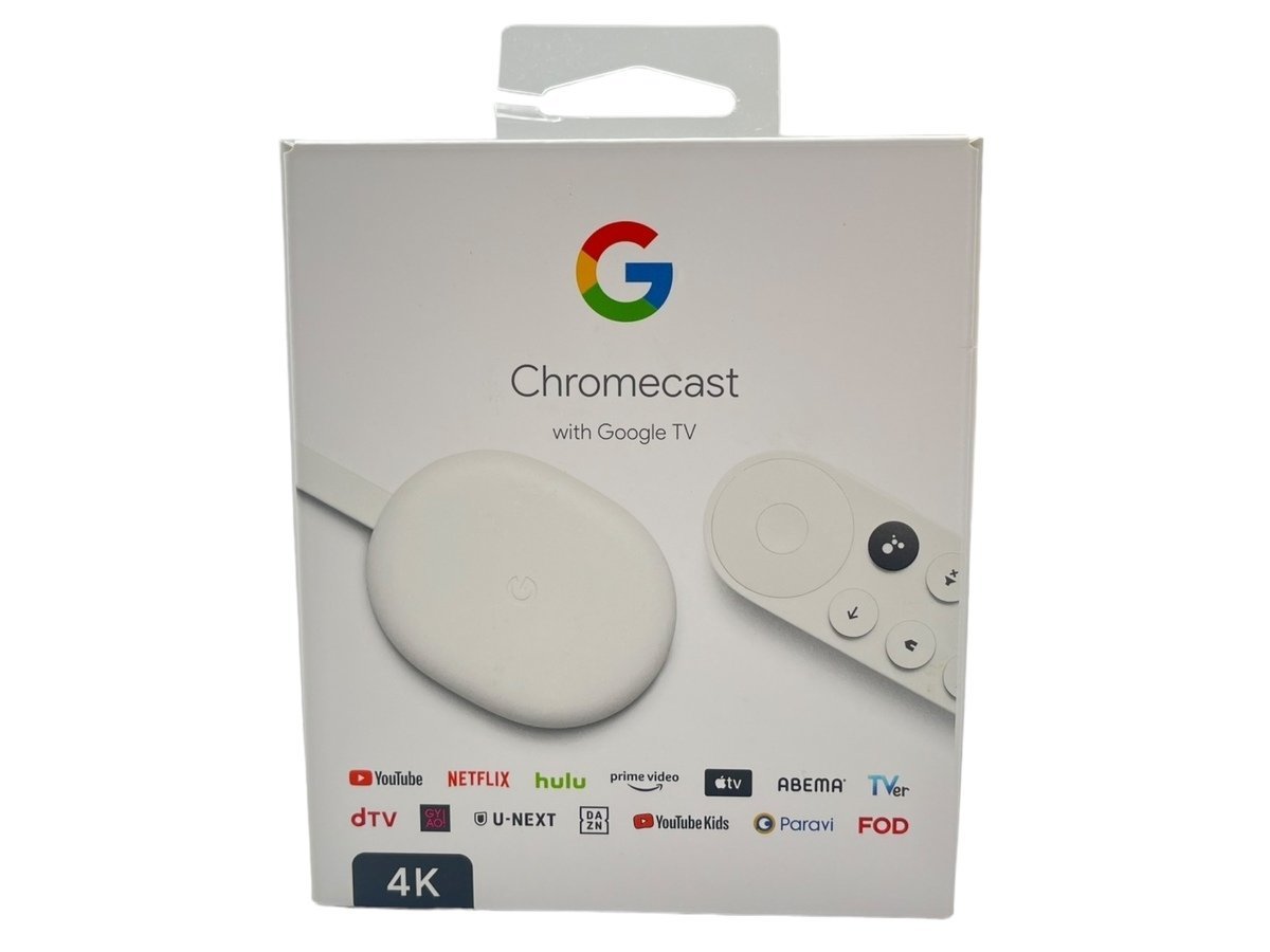 新品 未使用 Google グーグル Chromecast with GoogleTV 4K GA01919-JP ストリーミング端末 本体 クロームキャスト テレビ 配信動画_画像2