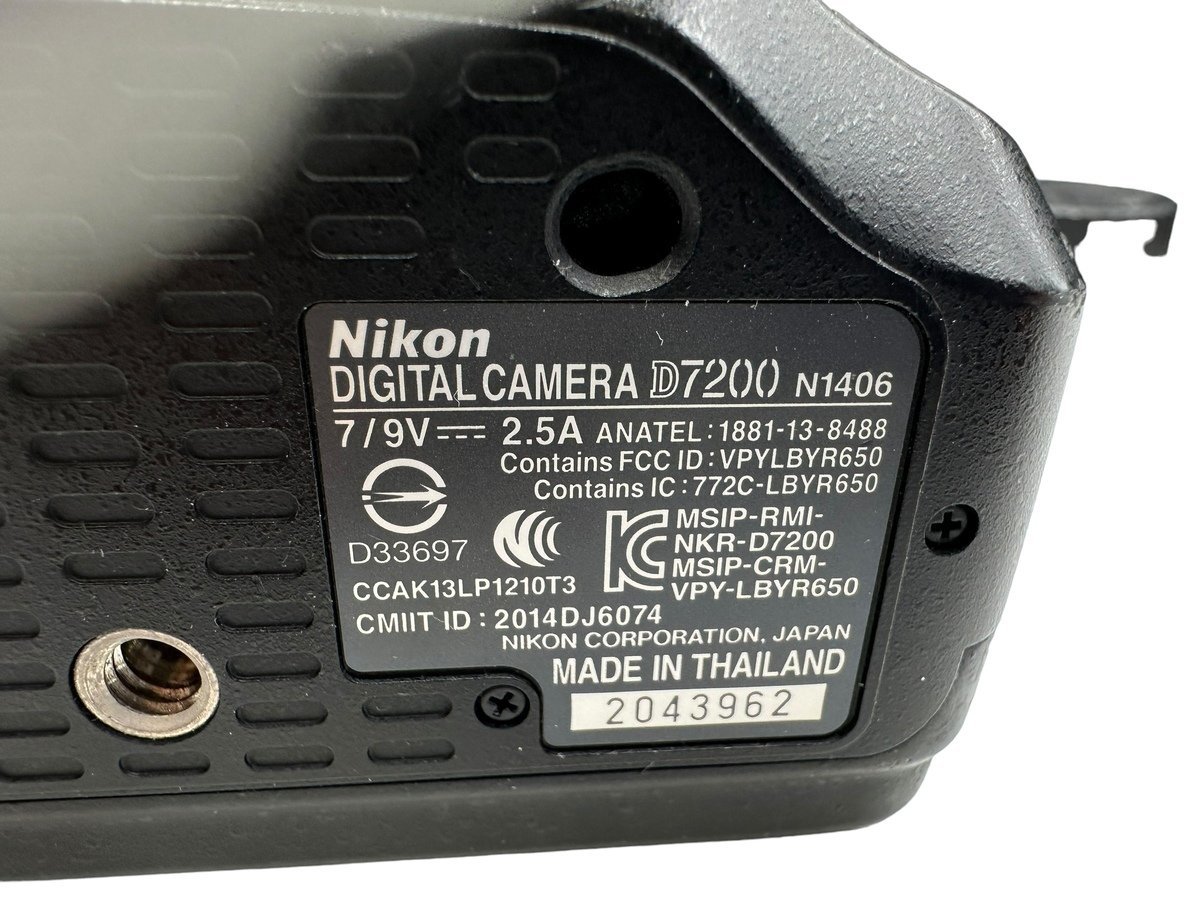 Nikon ニコン DIGITAL CAMERA D7200 レンズ交換式一眼レフレックスタイプデジタルカメラ レンズマウント ニコンFマウント 2416万画素 黒_画像9