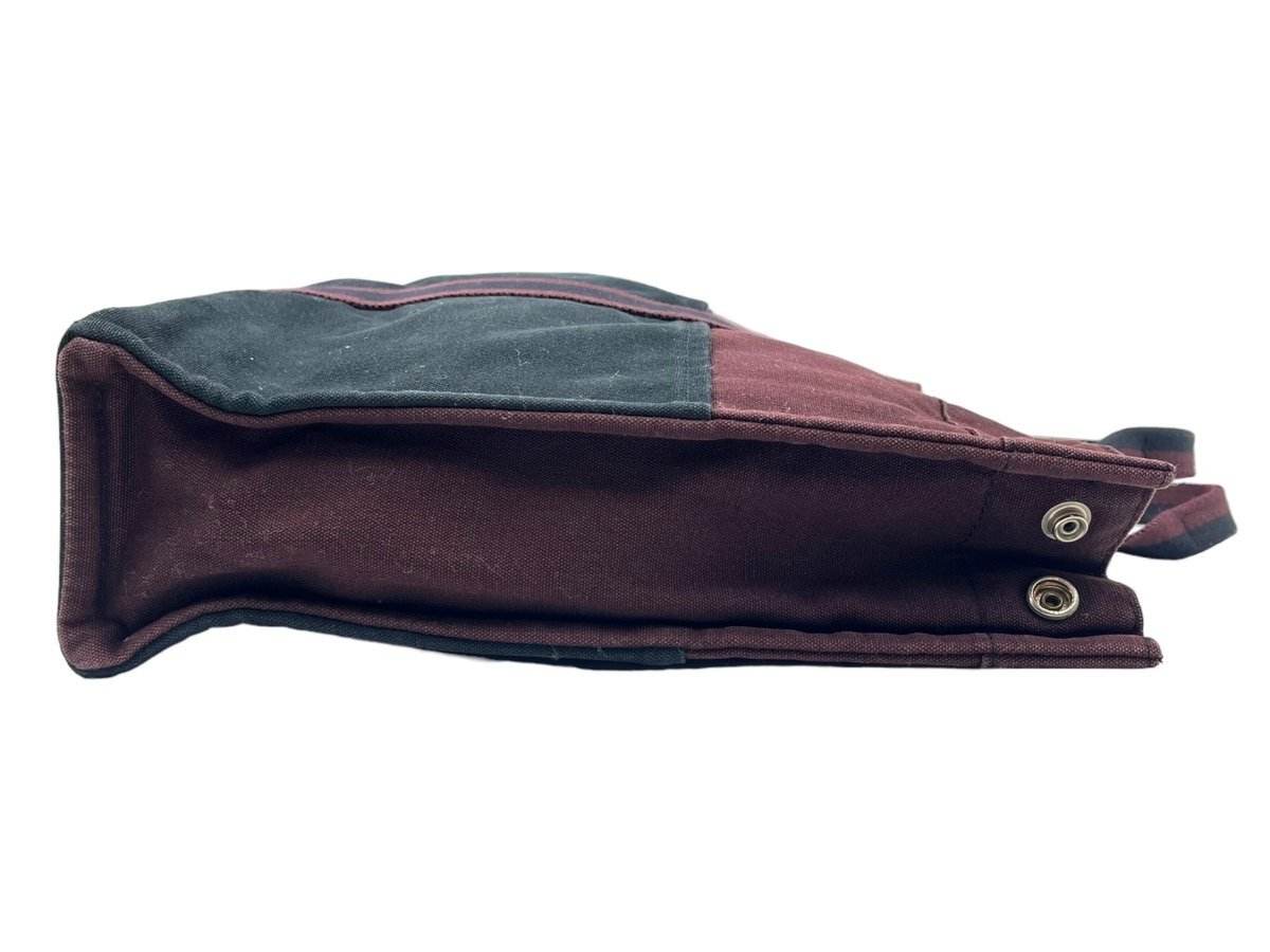 HERMES エルメス フールトゥ トートバッグ ハンドバッグ キャンバス コットン100％ レディース 赤紫 本体のみ 手持ちバッグ ハンドバッグ_画像3