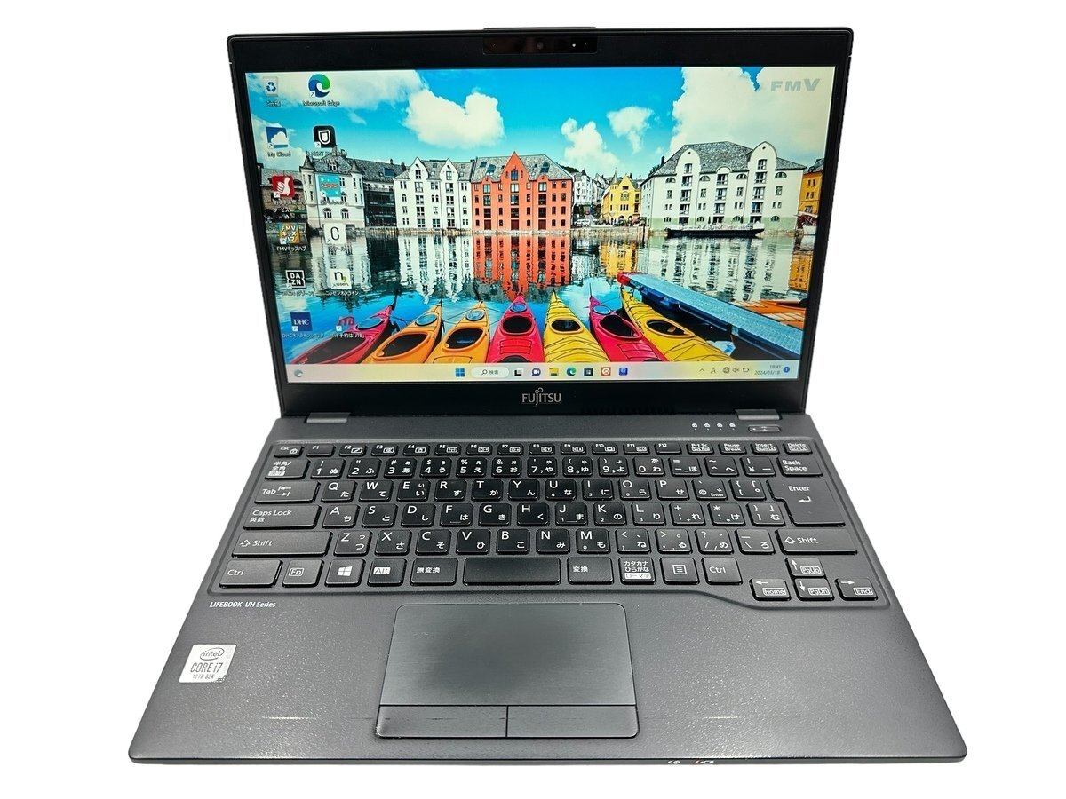 FUJITSU LIFEBOOK 富士通 ノートPC パソコン FMVU90E2B Core i7-10510U メモリ 8GB ストレージ SSD 512GB GPU3.8GB Windows 11 ジャンク品_画像2