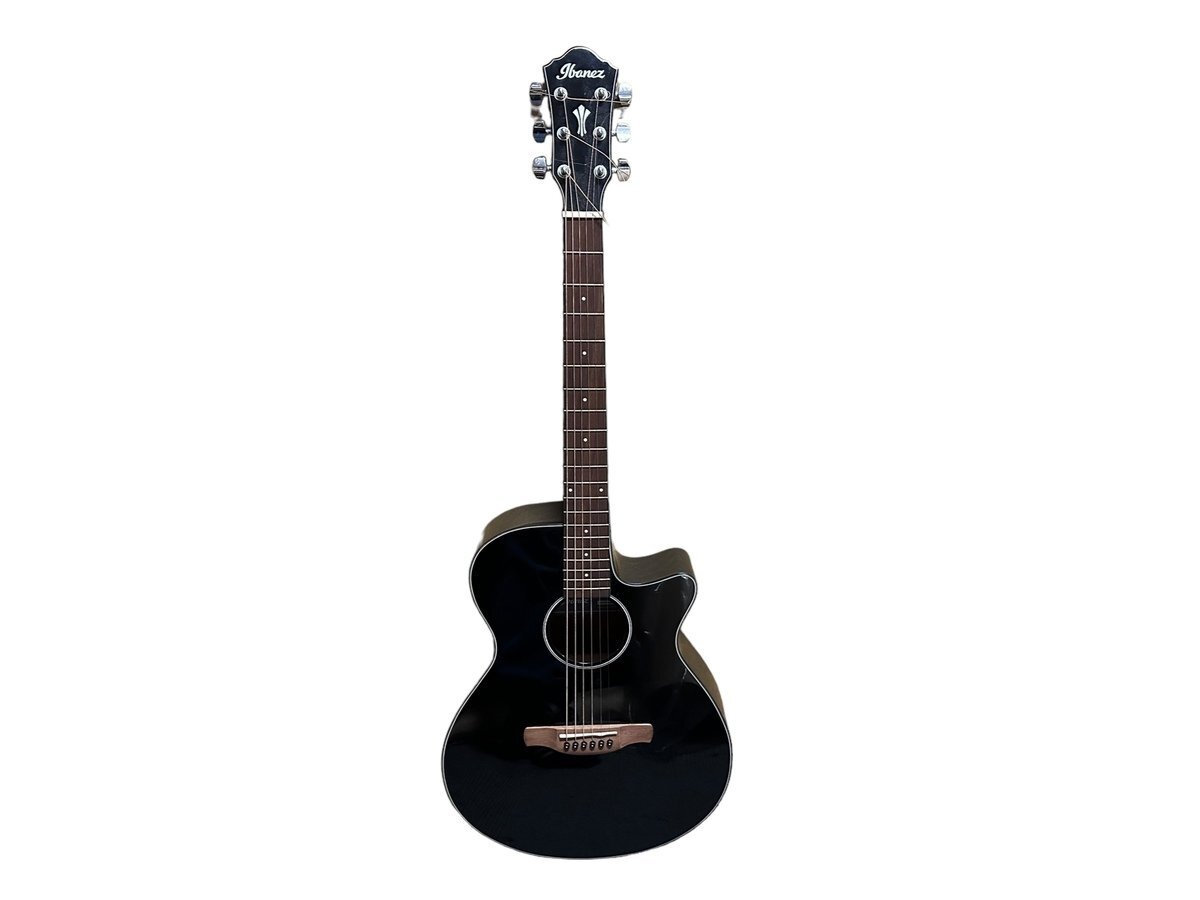【美品】Ibanez アイバニーズ AEG50-BK (Black High Gloss) エレクトリックアコースティックギター エレアコ 楽器 音楽 付属 ソフトケースの画像3