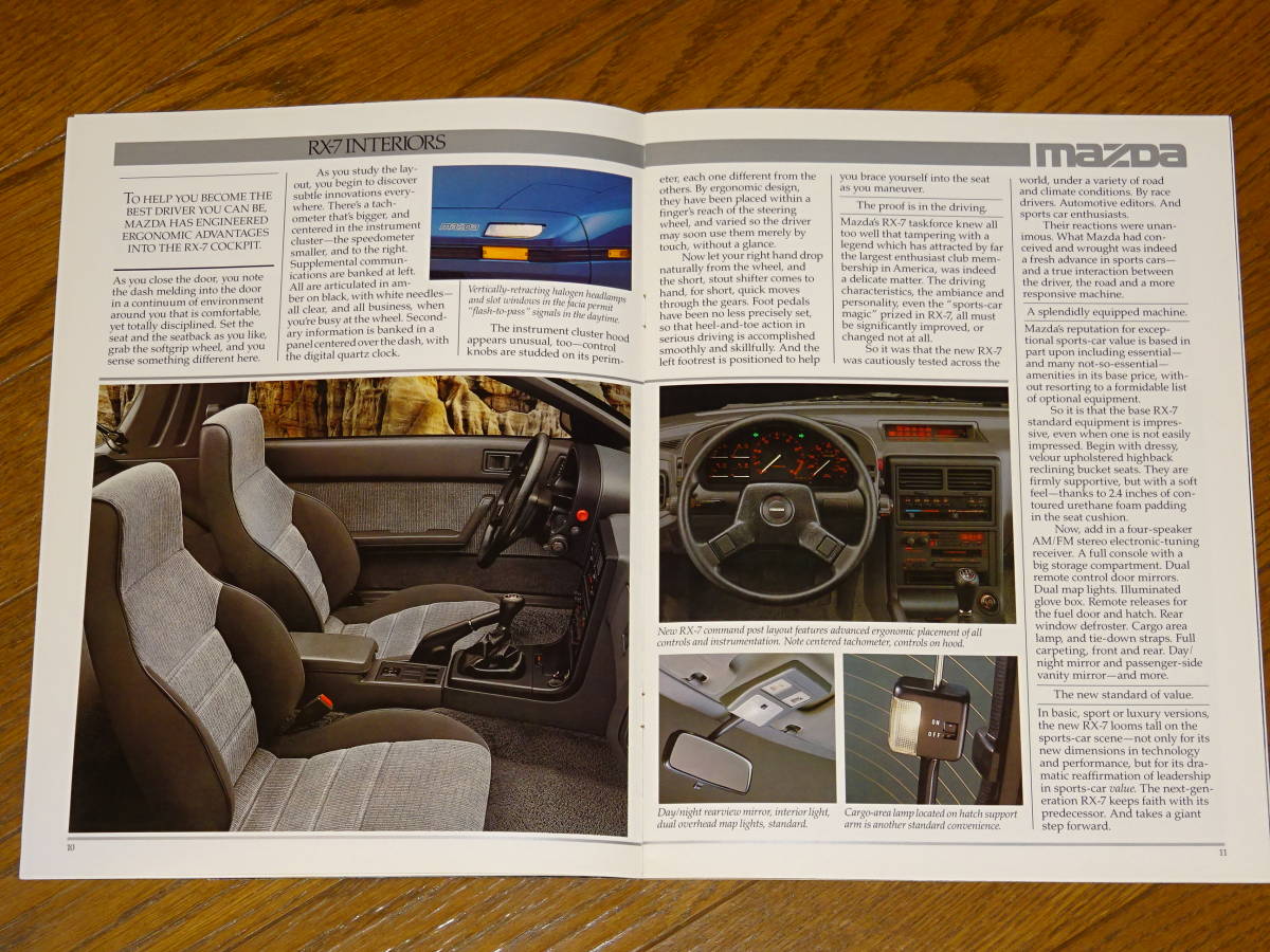 #1986 MAZDA RX-7 USA catalog #