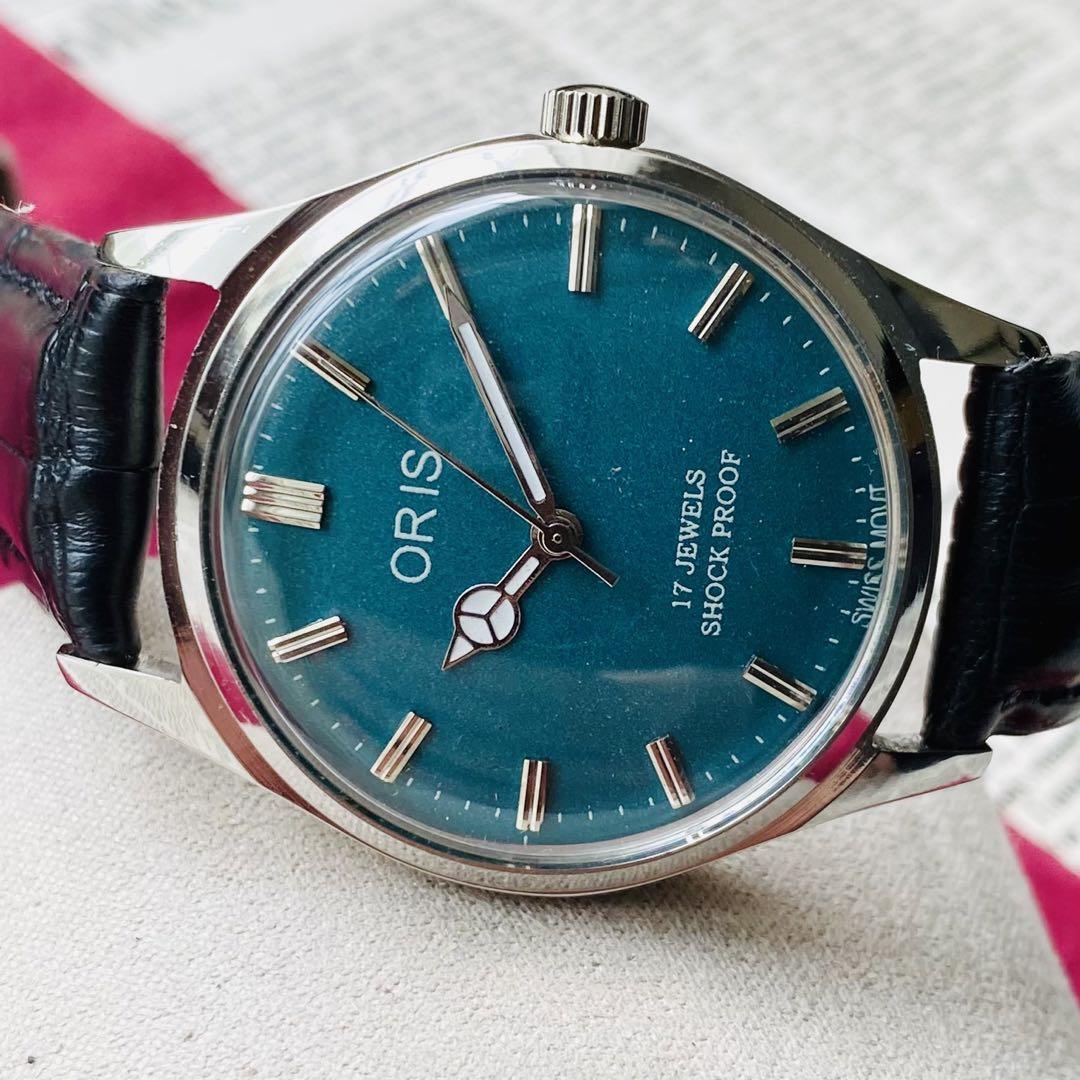 ORIS/オリス★【整備済み】超美品・稼働品/ヴィンテージ/スイス/ 17J/メンズ腕時計/アンティーク/機械式手巻き/アナログ/革ベルト88の画像3