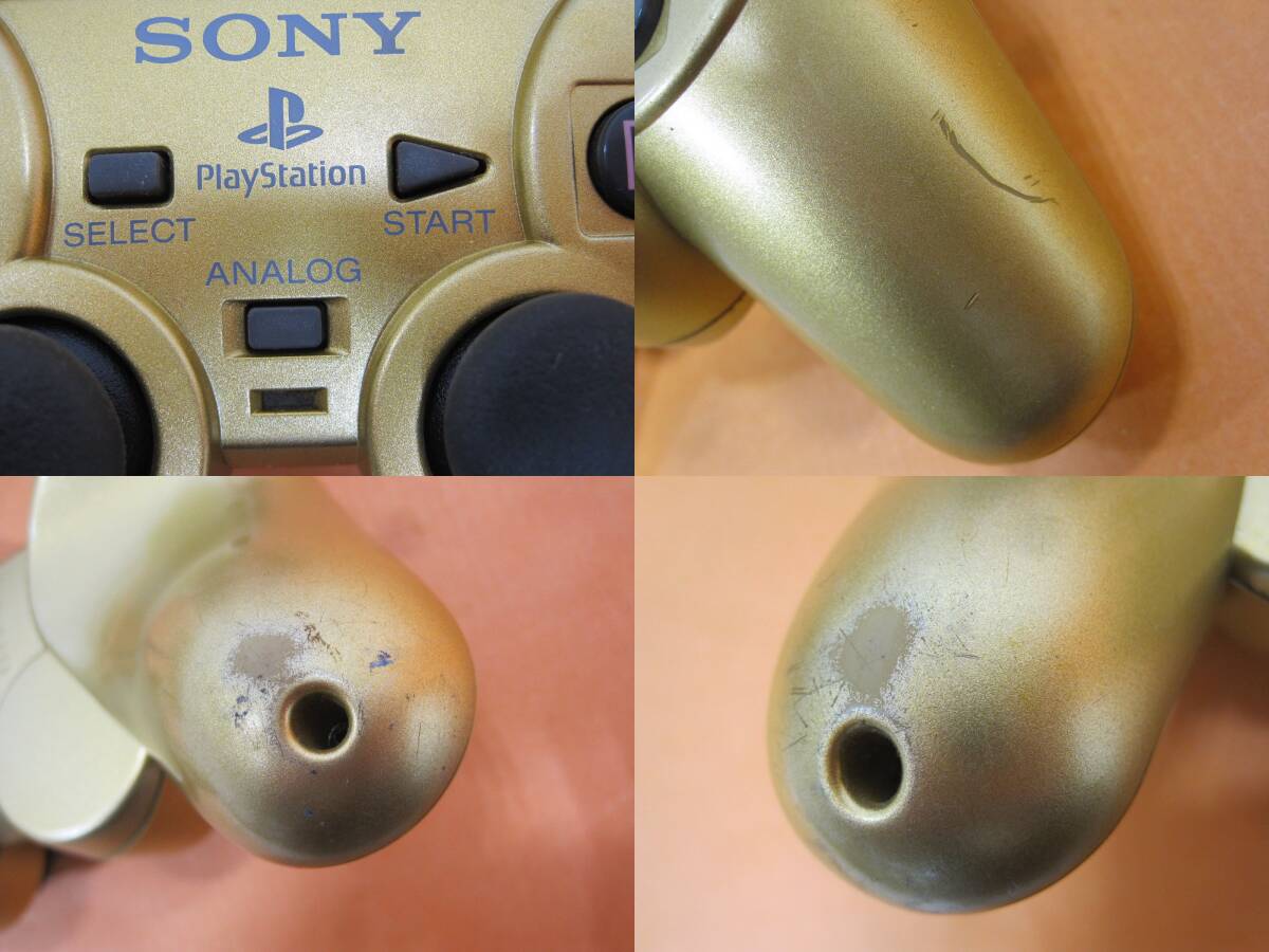067) 中古 PlayStation2 百式ゴールド 本体 SCPH-55000GU_画像4