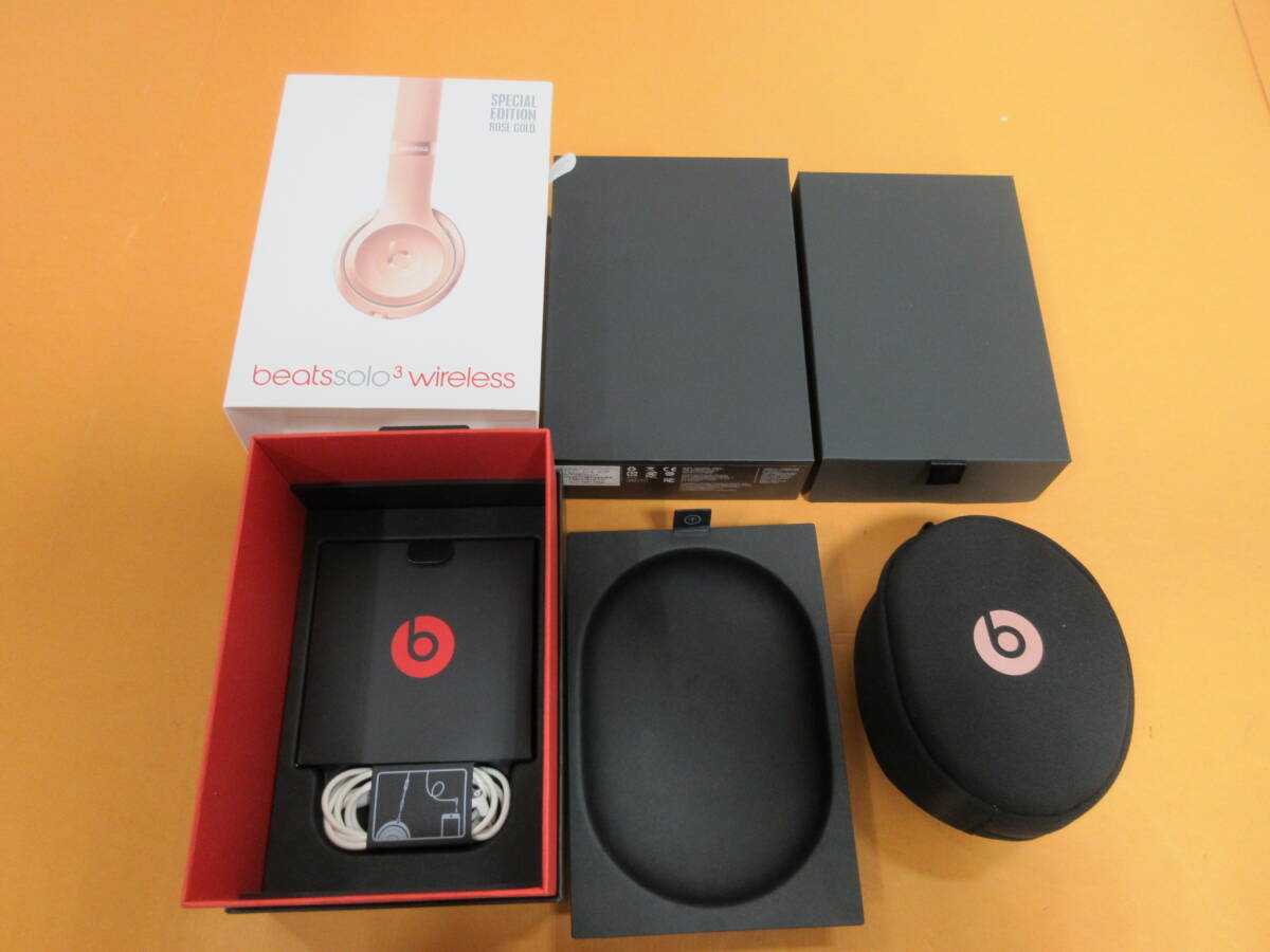 171)Beats ビーツ Solo3 Wireless MNET2PA オンイヤーヘッドフォン ローズゴールド _画像1