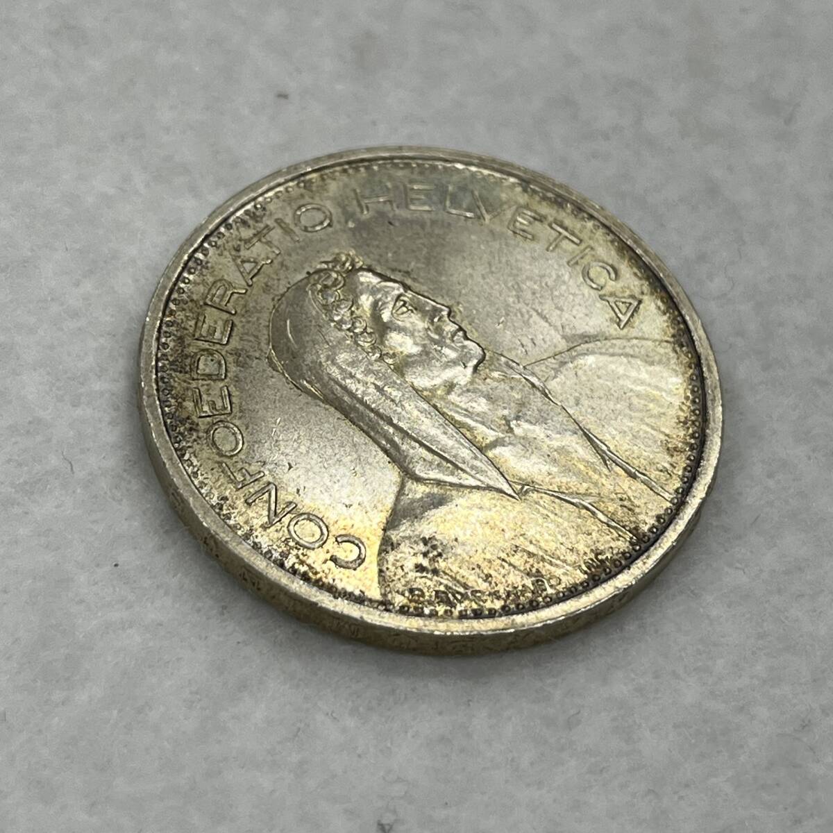 ★☆スイス 5フラン銀貨 1966年 SV835 15g 約31.4mm シルバー コイン CONFOEDERATIO HELVETICA 5FR. SILVER 硬貨 #16840☆★_画像3