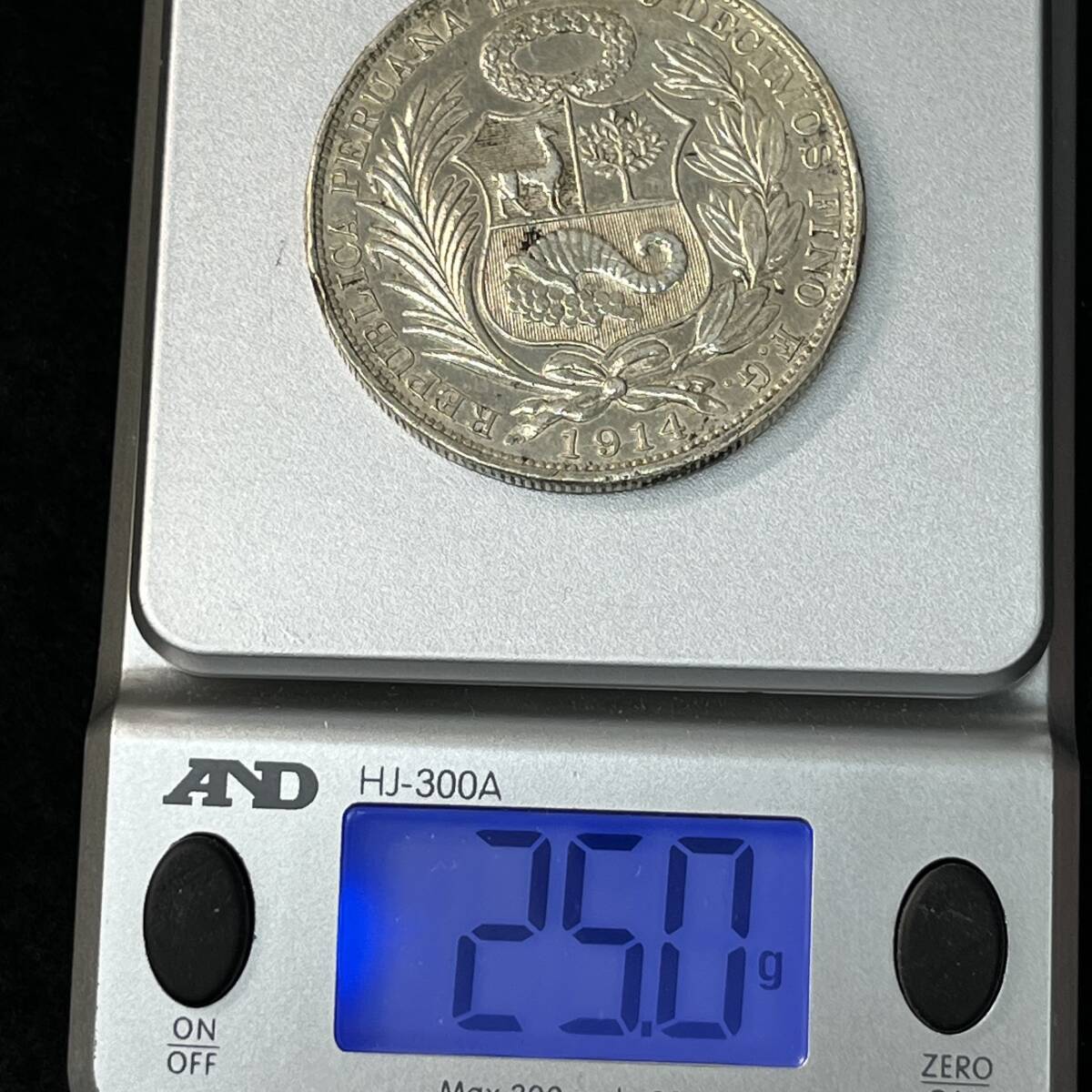 ペルー １ソル銀貨 1914年 PERU South America 1 SOL#16775eの画像3