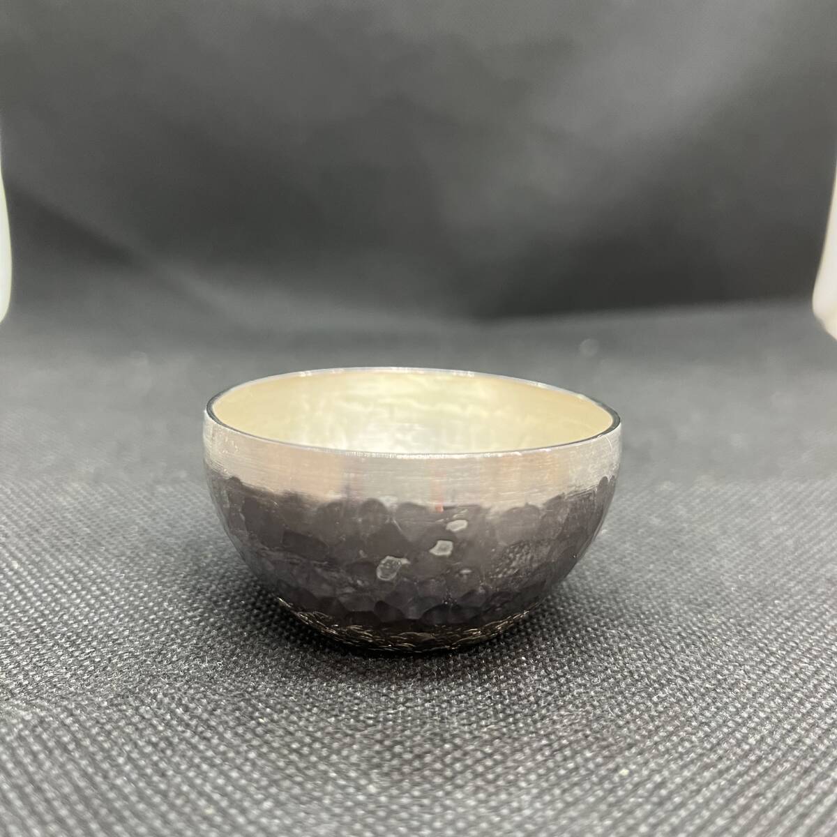 ** silver product .. only sake cup sake cup and bottle Kawauchi light Akira light Akira atelier author thing original silver made sake ..#17797**