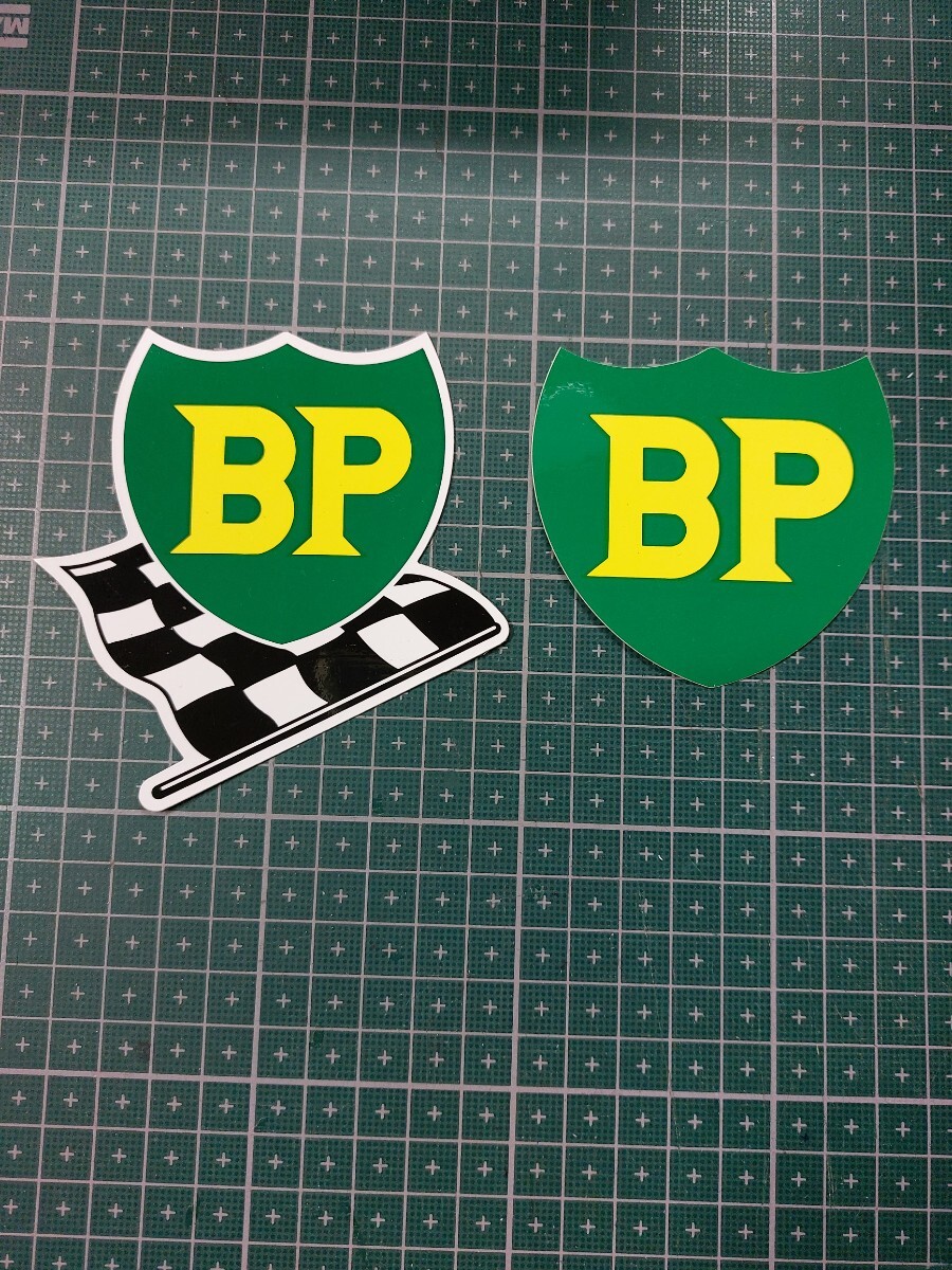 BP オイル　ステッカー2枚セット　ビーピーオイル_画像1