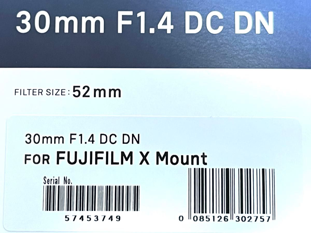 プロテクター付美品 SIGMA 30mm F1.4 DC DN | Contemporary 富士フイルム X シグマ
