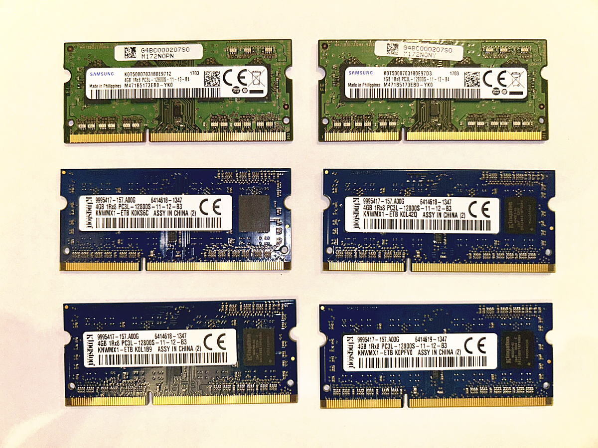 PC3L-12800S (DDR3L-1600) SO-DIMM 4GBx6枚（動作チェック済） _画像1