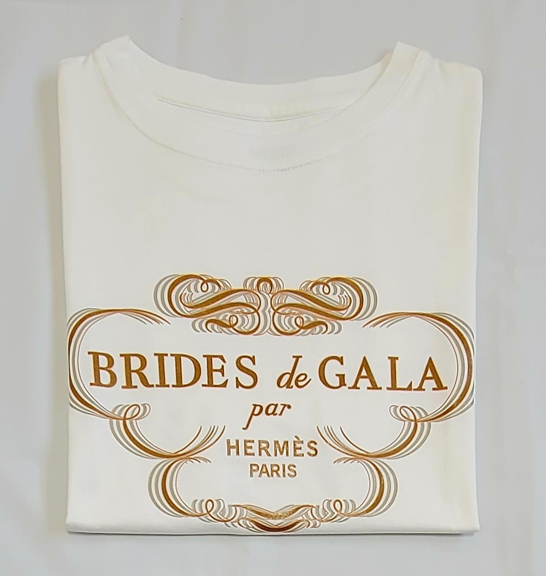 未使用に近い★エルメス HERMES Brides de Gala Tシャツ ホワイト 半袖Ｔシャツ コットン100％ 34 レディース トップスの画像7