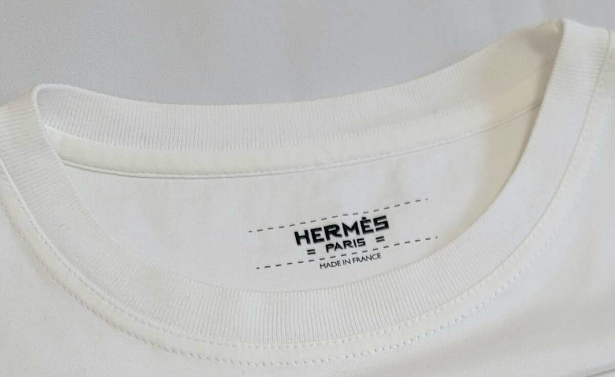 未使用に近い★エルメス HERMES Brides de Gala Tシャツ ホワイト 半袖Ｔシャツ コットン100％ 34 レディース トップスの画像5