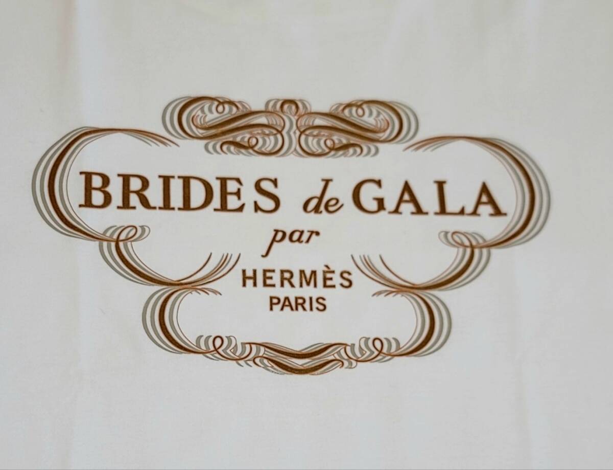 未使用に近い★エルメス HERMES Brides de Gala Tシャツ ホワイト 半袖Ｔシャツ コットン100％ 34 レディース トップスの画像4